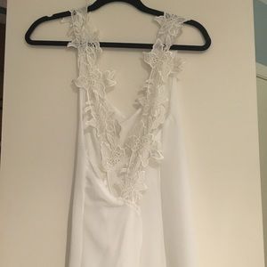 White flower crossback dress